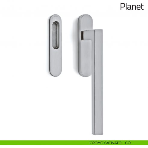 Maniglione per alzante scorrevole Planet Olivari singolo cromo satinato