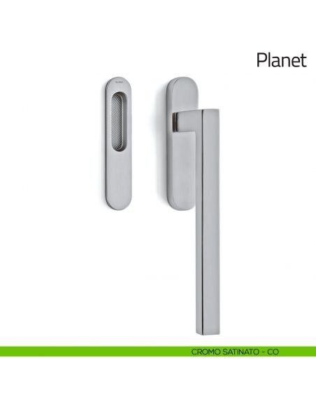 Maniglione per alzante scorrevole Planet Olivari singolo cromo satinato