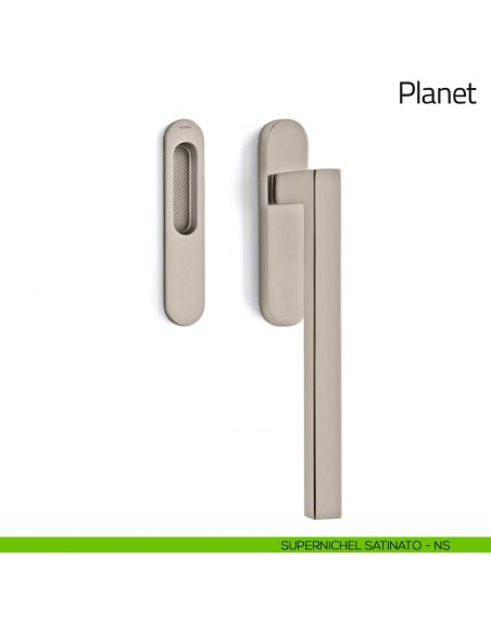 Maniglione per alzante scorrevole Planet Olivari singolo supernichel satinato