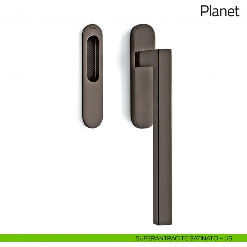 Maniglione per alzante scorrevole Planet Olivari singolo superantracite satinato