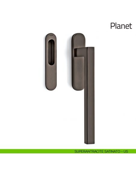 Maniglione per alzante scorrevole Planet Olivari singolo superantracite satinato