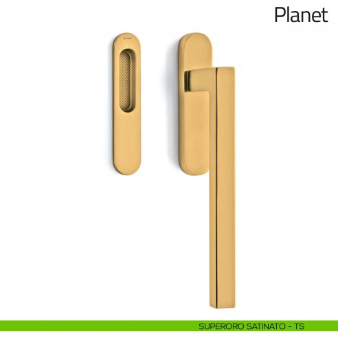 Maniglione per alzante scorrevole Planet Olivari singolo superoro satinato