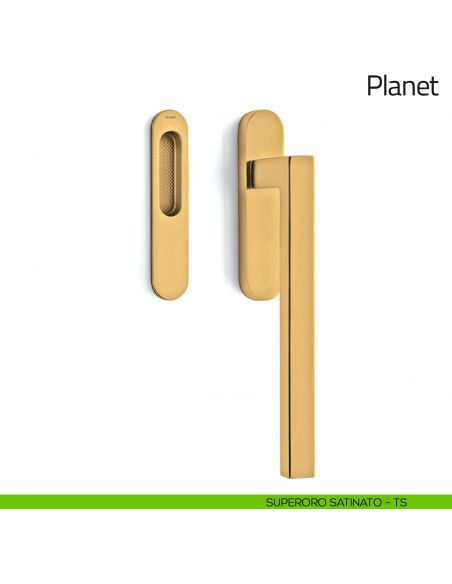 Maniglione per alzante scorrevole Planet Olivari singolo superoro satinato