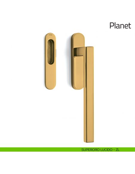Maniglione per alzante scorrevole Planet Olivari singolo superoro lucido