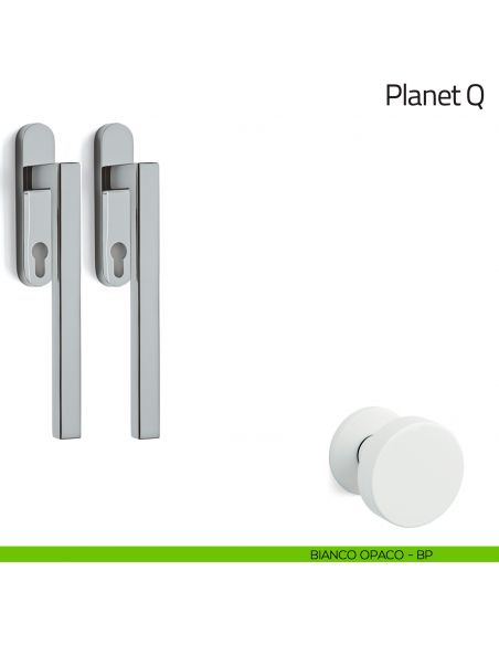 Maniglione per alzante scorrevole Planet Olivari accoppiato bianco opaco