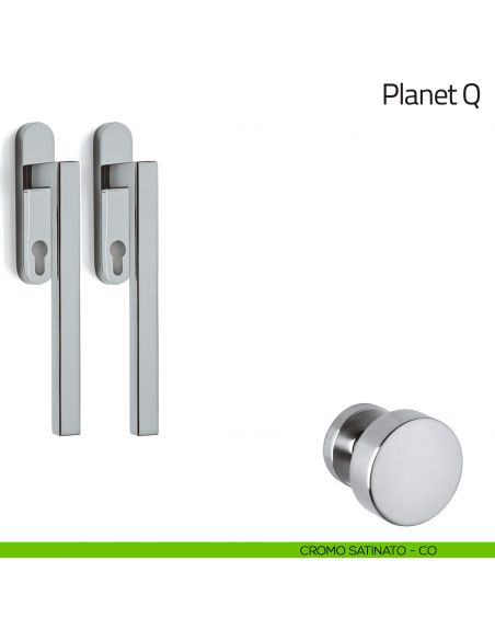 Maniglione per alzante scorrevole Planet Olivari accoppiato cromo satinato
