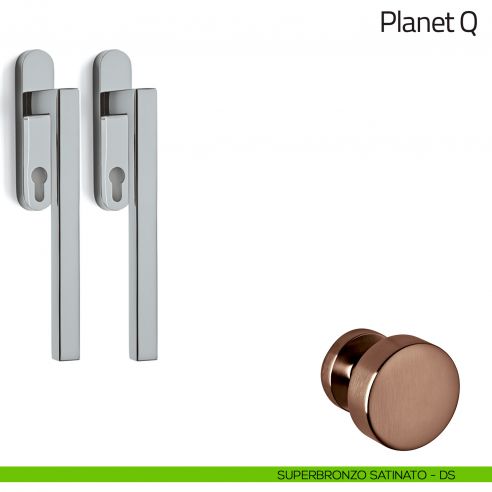 Maniglione per alzante scorrevole Planet Olivari accoppiato superbronzo satinato