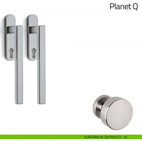 Maniglione per alzante scorrevole Planet Olivari accoppiato superinox satinato