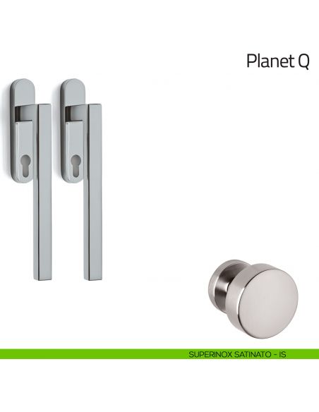 Maniglione per alzante scorrevole Planet Olivari accoppiato superinox satinato