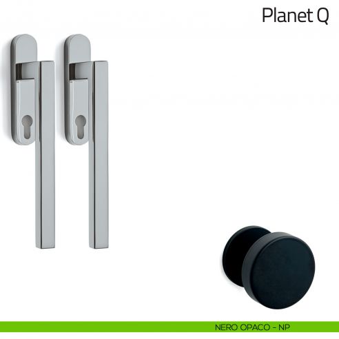 Maniglione per alzante scorrevole Planet Olivari accoppiato nero opaco