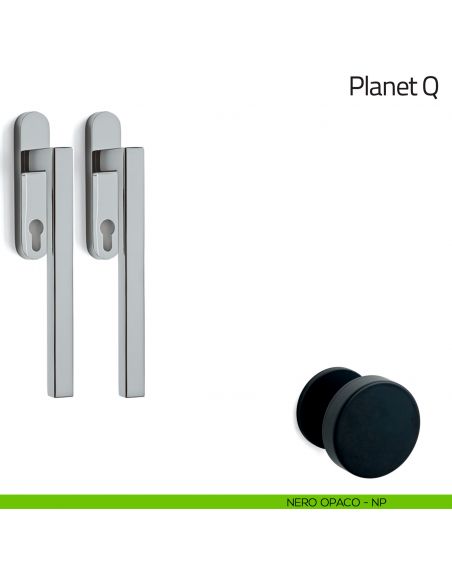 Maniglione per alzante scorrevole Planet Olivari accoppiato nero opaco