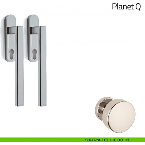 Maniglione per alzante scorrevole Planet Olivari accoppiato supernichel lucido