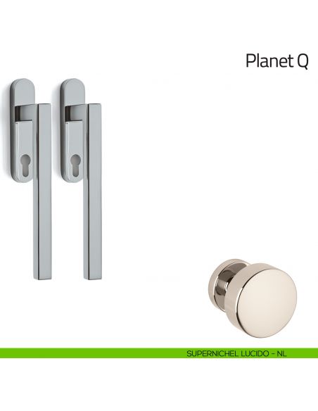 Maniglione per alzante scorrevole Planet Olivari accoppiato supernichel lucido