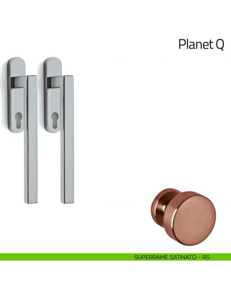 Maniglione per alzante scorrevole Planet Olivari accoppiato superrame satinato