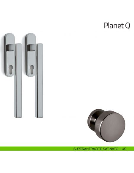 Maniglione per alzante scorrevole Planet Olivari accoppiato superantracite satinato