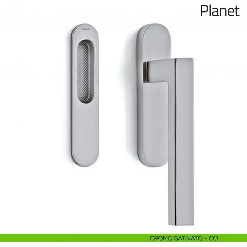 Maniglione per alzante scorrevole Planet corto Olivari singolo cromo satinato