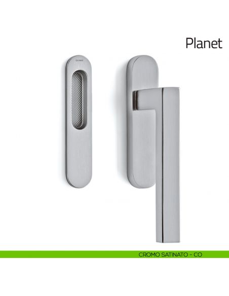 Maniglione per alzante scorrevole Planet corto Olivari singolo cromo satinato