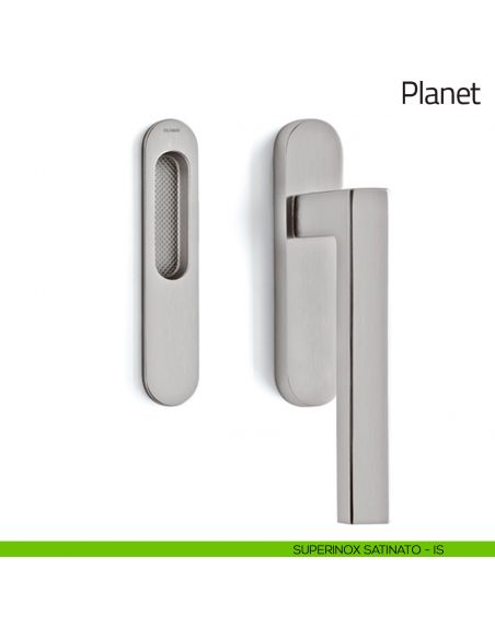 Maniglione per alzante scorrevole Planet corto Olivari singolo superinox satinato