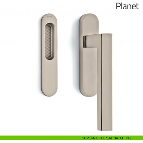 Maniglione per alzante scorrevole Planet corto Olivari singolo supernichel satinato