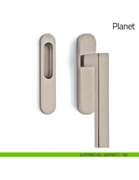 Maniglione per alzante scorrevole Planet corto Olivari singolo supernichel satinato