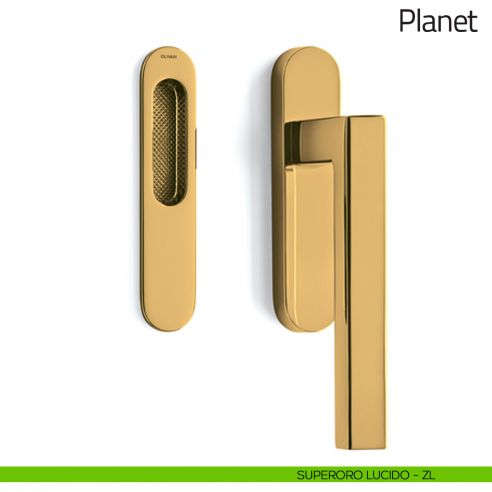 Maniglione per alzante scorrevole Planet corto Olivari singolo superoro lucido