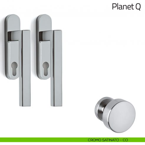 Maniglione per alzante scorrevole Planet corto Olivari accoppiato cromo satinato