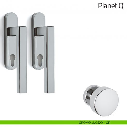 Maniglione per alzante scorrevole Planet corto Olivari accoppiato cromo lucido