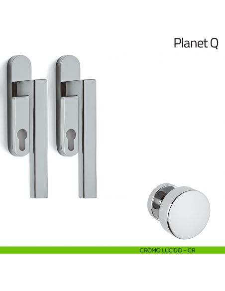 Maniglione per alzante scorrevole Planet corto Olivari accoppiato cromo lucido