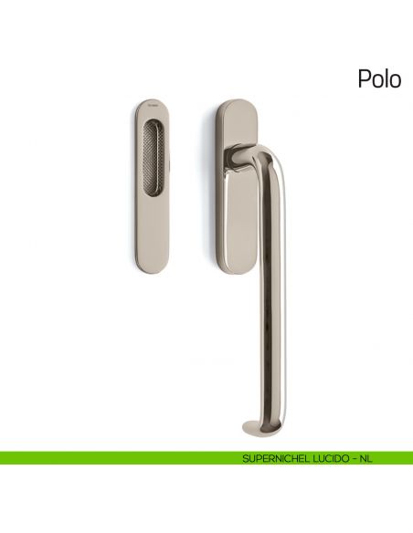 Maniglione per alzante scorrevole Polo Olivari singolo supernichel lucido