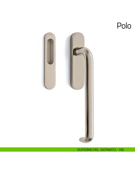 Maniglione per alzante scorrevole Polo Olivari singolo supernichel satinato