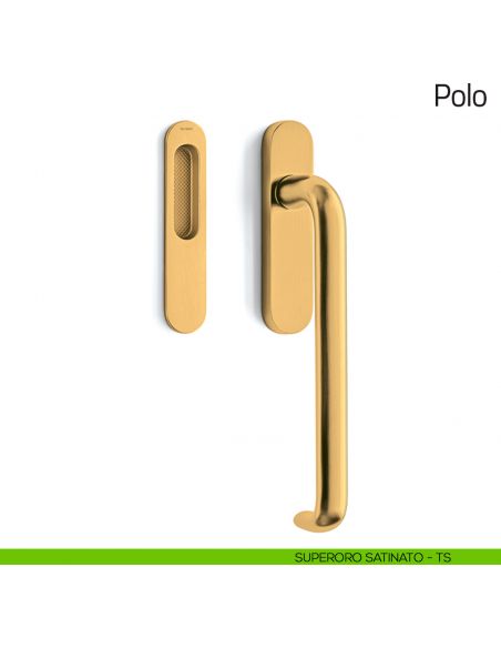 Maniglione per alzante scorrevole Polo Olivari singolo superoro satinato