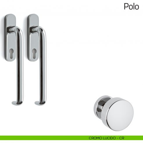 Maniglione per alzante scorrevole Polo Olivari accoppiato cromo lucido