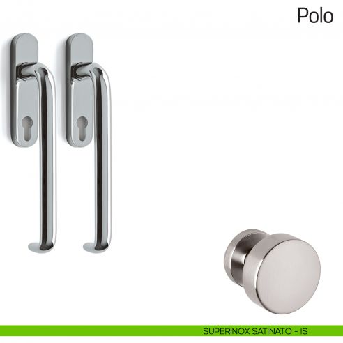 Maniglione per alzante scorrevole Polo Olivari accoppiato superinox satinato
