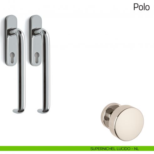 Maniglione per alzante scorrevole Polo Olivari accoppiato supernichel lucido