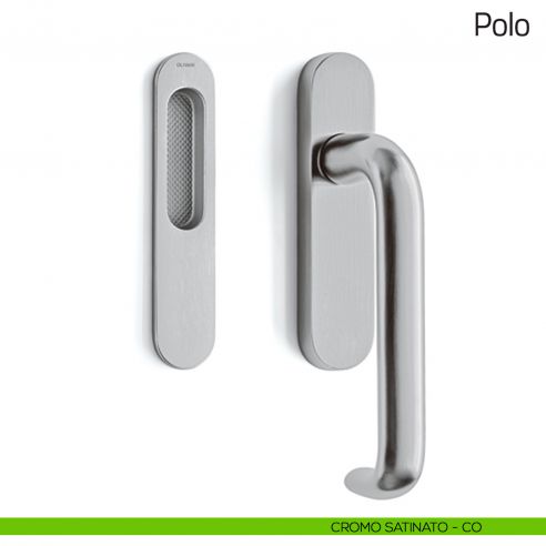 Maniglione per alzante scorrevole Polo Olivari singolo cromo satinato