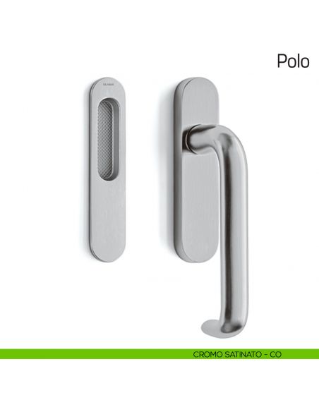 Maniglione per alzante scorrevole Polo Olivari singolo cromo satinato