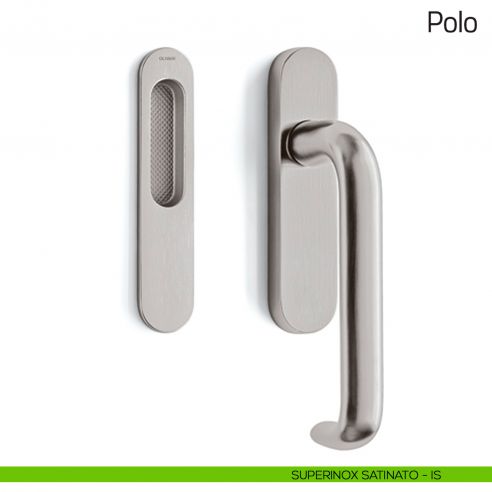 Maniglione per alzante scorrevole Polo Olivari singolo superinox satinato