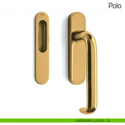 Maniglione per alzante scorrevole Polo Olivari singolo superoro lucido