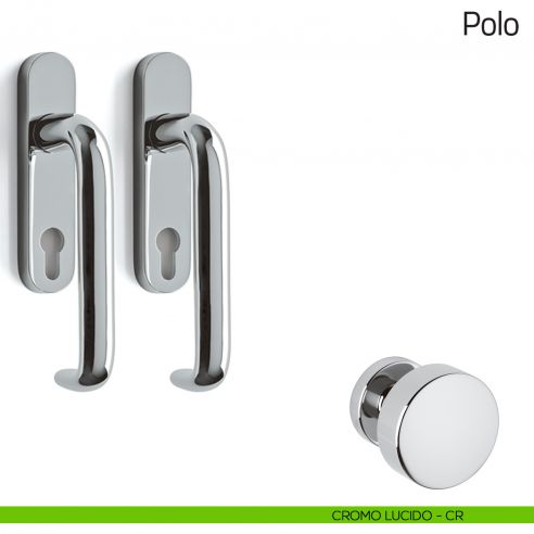 Maniglione per alzante scorrevole Polo Olivari accoppiato cromo lucido