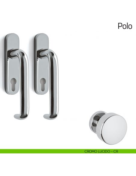 Maniglione per alzante scorrevole Polo Olivari accoppiato cromo lucido