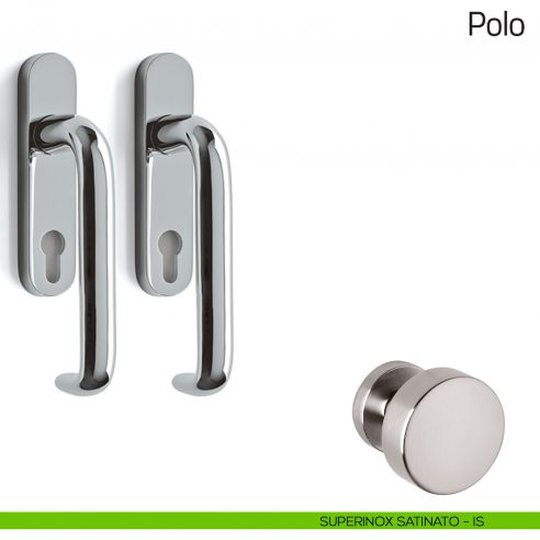 Maniglione per alzante scorrevole Polo Olivari accoppiato superinox satinato