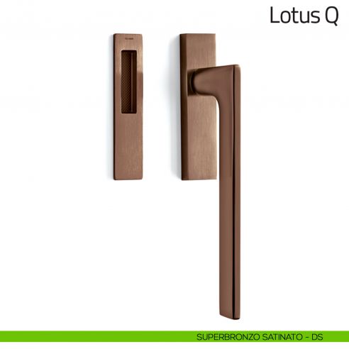 Maniglione per alzante scorrevole Lotus Q Olivari singolo superbronzo satinato