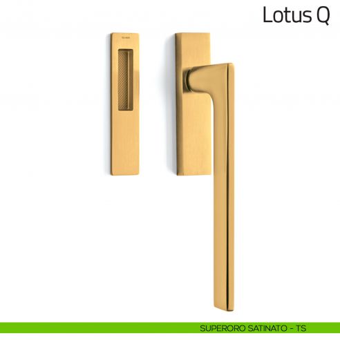 Maniglione per alzante scorrevole Lotus Q Olivari singolo superoro satinato