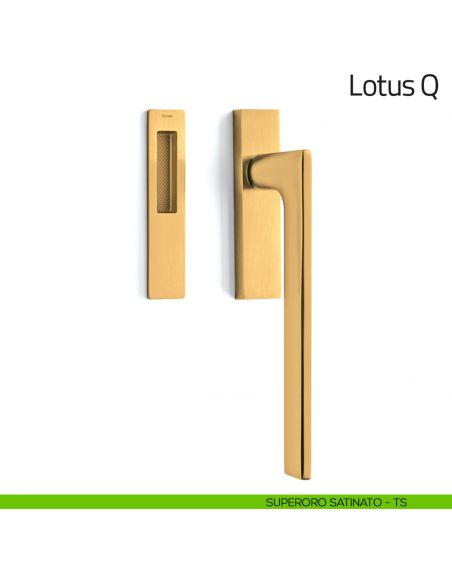 Maniglione per alzante scorrevole Lotus Q Olivari singolo superoro satinato