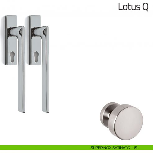 Maniglione per alzante scorrevole Lotus Q Olivari accoppiato superinox satinato