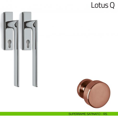 Maniglione per alzante scorrevole Lotus Q Olivari accoppiato superrame satinato