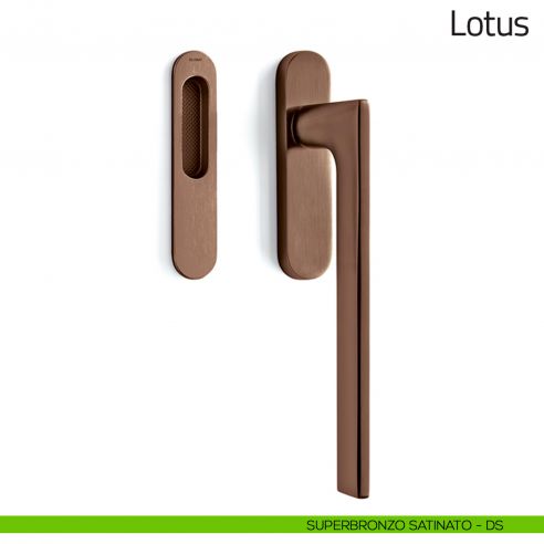 Maniglione per alzante scorrevole Lotus Olivari singolo superbronzo satinato