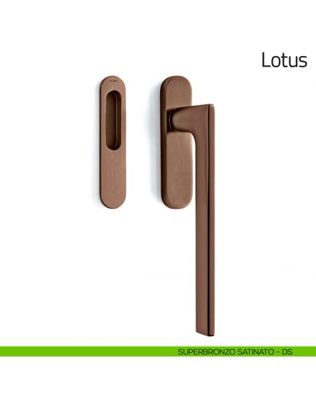 Maniglione per alzante scorrevole Lotus Olivari singolo superbronzo satinato
