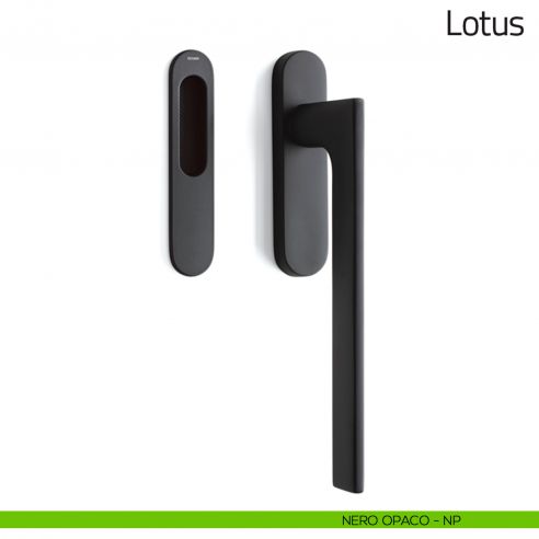 Maniglione per alzante scorrevole Lotus Olivari singolo nero opaco