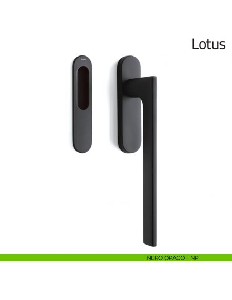 Maniglione per alzante scorrevole Lotus Olivari singolo nero opaco